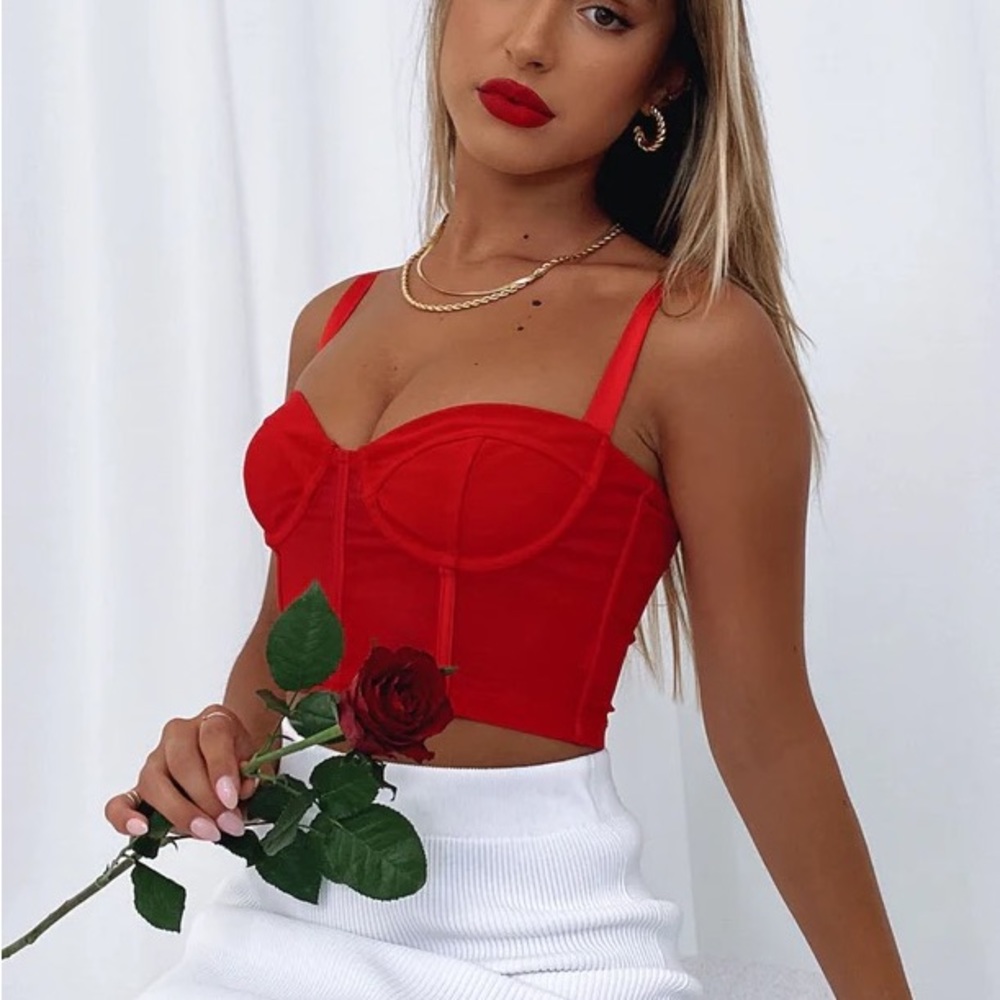 White Fox Boutique Gimme Love Bustier Red